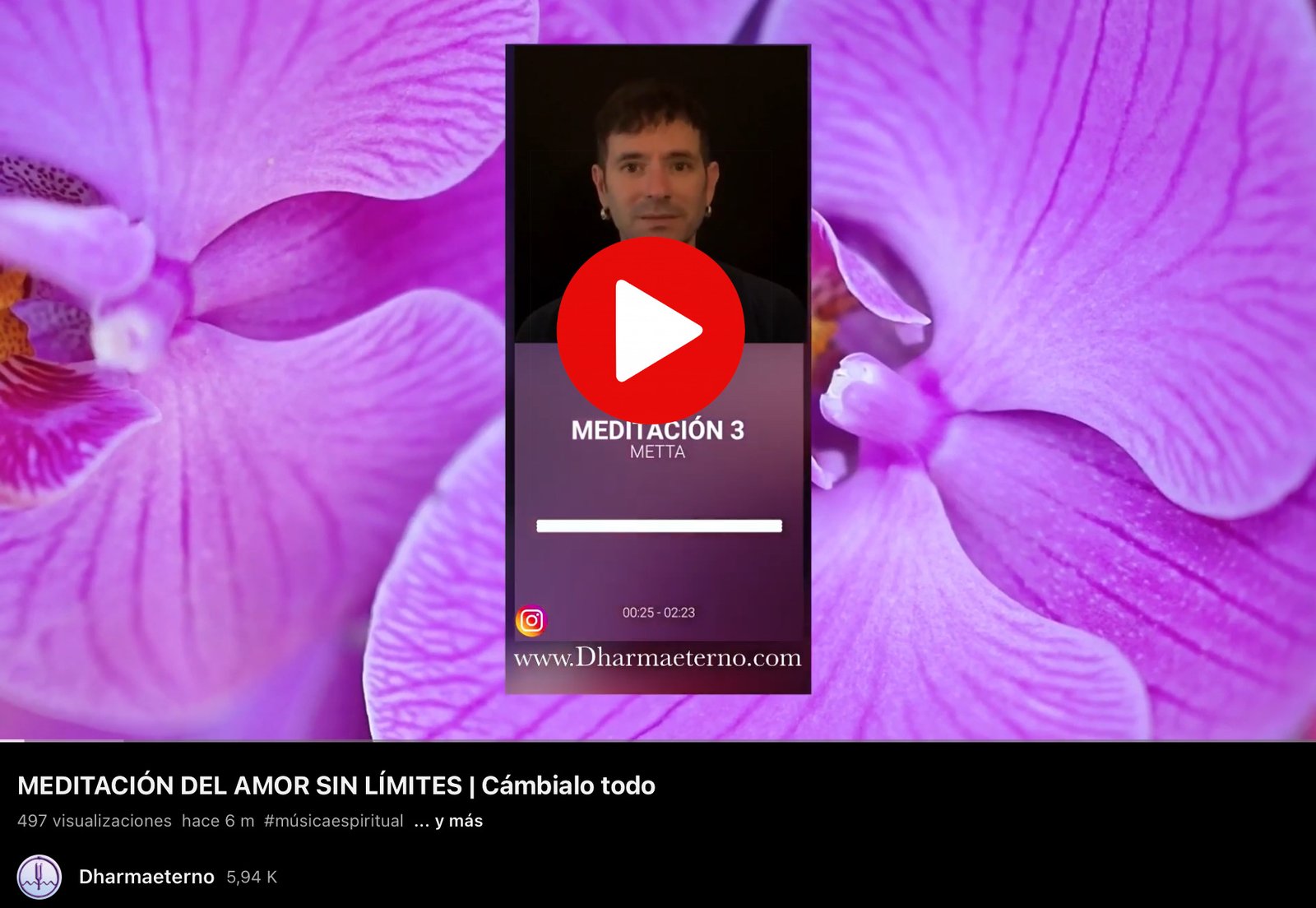 Imagen de un vídeo de meditación Metta para la compasión guiada.