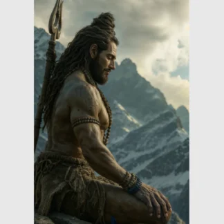 Shiva meditatin in kailash